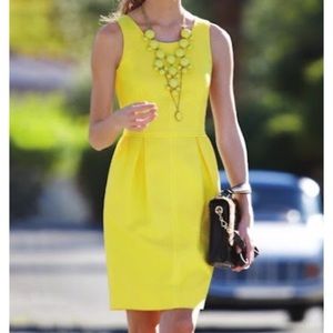 J. Crew yellow basketweave dress 0 size
